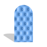 Blue Marble Upholstery Quilted Happy Birthday Party Arch Backdrop Wall Cloth Cover